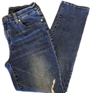 Chico's So Slimming Girlfriend Ankle jeans, distressed, embroidered 2